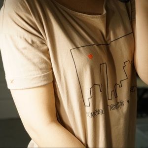 STUSSY • short sleeved love+made top